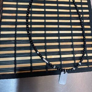 Men’s Diesel Black Bead Necklace
